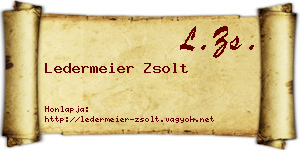 Ledermeier Zsolt névjegykártya